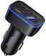 Hoco Z63A Autoladegerät 42W Schnellladen mit Anschlüssen: 2xUSB-A 1xType-C Schwarz Farbe