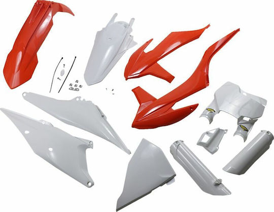 Cycra Kit of Plastics 1cyc-9326-02 Powerflow Ktm Sx-f 450 19-21 Ktm Sx-f 250 19-21 Ktm Sx-f 350 19-21 Ktm Sx 250 19-21 Orange White