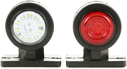 Side Marker Light Volume 20 Smd Led White-Red 24v Omega Type 1 Piece