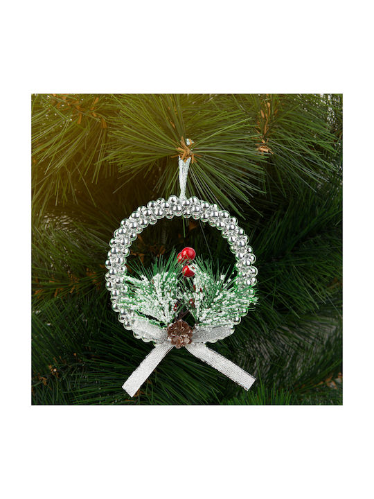 Christmas Decoration Silver Wreath 10 Cm