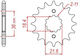 Vorderes Ritzel 280 13 Zähne Esjot122970