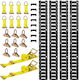 Vevor E-track Tie Rail Kit 4 Rails E 2.3 M 26 Pieces Includes 2 Ratchet Straps & 8 O Rings & 8 D Tie Rings & 8 End Caps Suitable For Garage Trucks Trailers Motorcycles