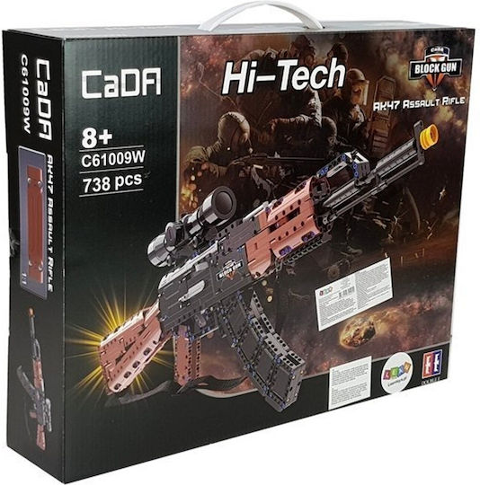 CaDA Bricks Cuburi De Construit AK-47 Kalashnikov Rifle Pentru 8+ Ani 738 Bucăți