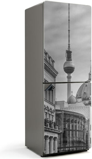 Magnetisches Kühlschrank Wandsticker & Wandgemälde Pyramide Fernsehturm in der Stadt 70x190 cm