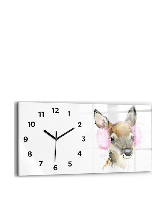 Tulup Kids Wall Clock Deer Glass 60x30cm