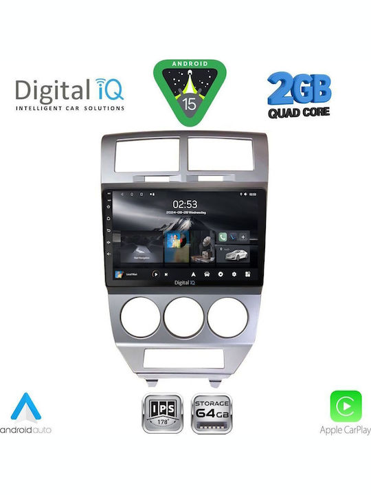 Digital IQ Auto-Audiosystem Dodge Kaliber 2006-2012 (Bluetooth/USB/WiFi/GPS/Apple-Carplay/Android-Auto) mit Touchscreen 10"