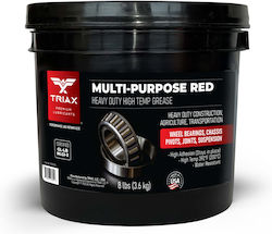 Vaselina Rosie Multi-functionala Pentru Temperaturi 200° C Si Rulmenti De Viteza Mica Triax Multi-purpose Red Grease 3.6kg Vaselina Rosie Multi-functionala Pentru Temperaturi 200° C Si Rulmenti De Viteza Mica Triax Multi-purpose Red Grease 3.6kg