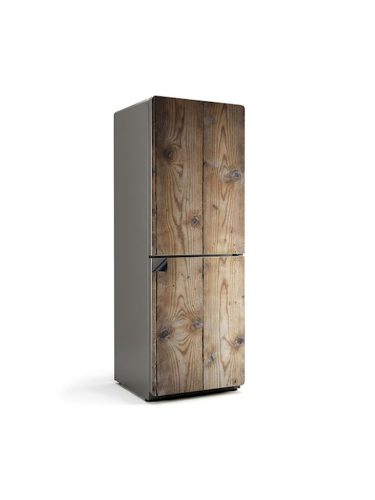 Magnetic Refrigerator Cover Easy Installation Wooden Boards Vertical 70x190 Cm