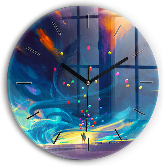 Tulup Kinder Wanduhr Glas