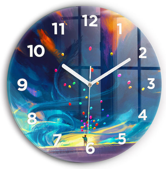 Tulup Kinder Wanduhr Glas