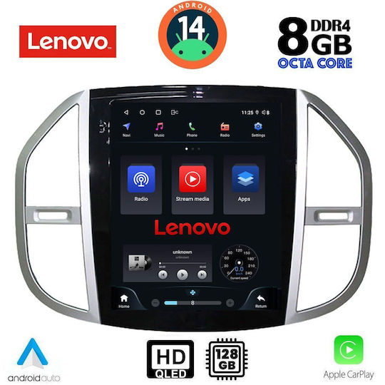 Lenovo Ηχοσύστημα Αυτοκινήτου για Mercedes-Benz Vito 2015 (Bluetooth/USB/WiFi/GPS/Apple-Carplay/Android-Auto) με Οθόνη Αφής 5.1"