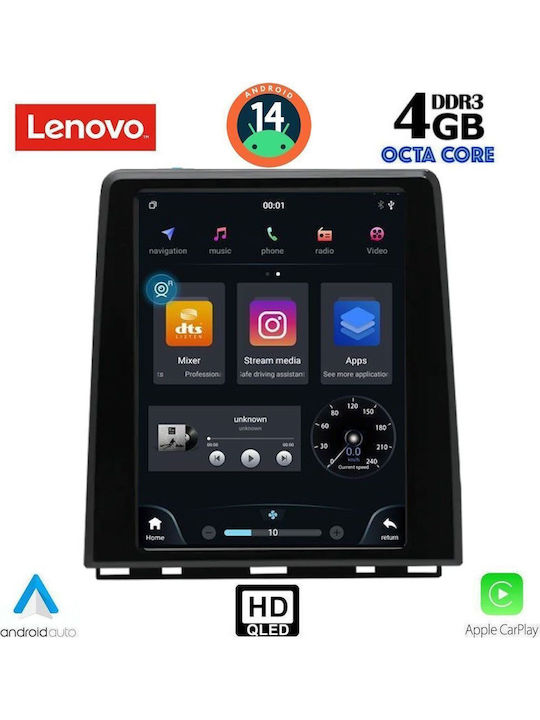 Lenovo Car Audio System for Renault Clio / Captur 2019 (Bluetooth/USB/WiFi/GPS/Apple-Carplay/Android-Auto) with Touch Screen 5.1"