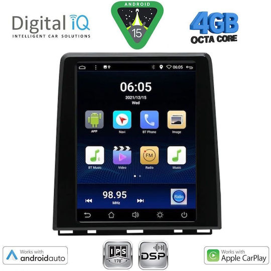 Digital IQ Car Audio System for Renault Clio / Captur 2019 (Bluetooth/USB/WiFi/GPS/Apple-Carplay/Android-Auto) with Touch Screen 4.1"