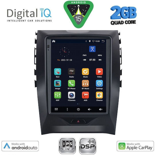 Digital IQ Ηχοσύστημα Αυτοκινήτου για Ford Edge 2015-2023 (Bluetooth/USB/WiFi/GPS/Apple-Carplay/Android-Auto)