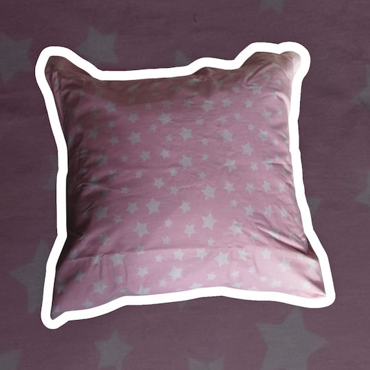 Oxygen Детска Декоративна Възглавница Pink Stars Розова 45x45см