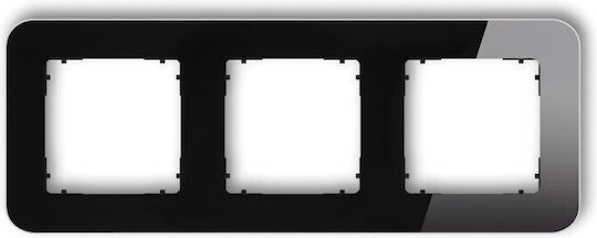 Icon Universaler Wechselrahmen Dreifach Gurt Glas Effekt Rahmen Schwarz Unten Schwarz 12-12-irsz-3