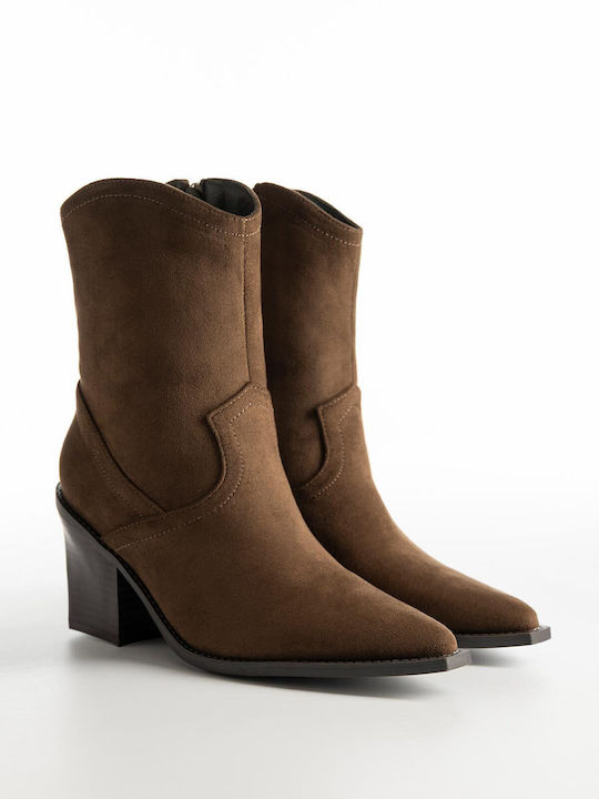 Bozikis Ghete Dama Suede cu Toc Înalt Verzi X26...