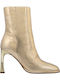 Leather Women's Ankle Boots Gold
