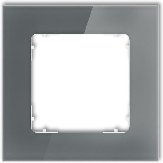 Icon Universal Frame Single Square Glass Effect Frame Graphite Bottom White 28-0-irsk-1