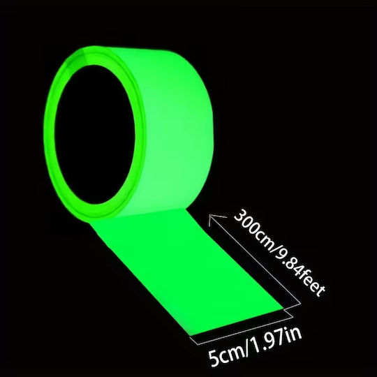 Roll Self-Adhesive Green Tape Glows in the Dark Dimensions 5.0 Cm X 3.0 Meter