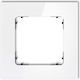 Icon Universal Frame Single Square Glass Effect Frame White Bottom Black 0-12-irsk-1