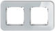 Icon Universal Wechselrahmen Doppelverpackter Glas-Effekt-Rahmen Graues Bottom Schwarz 15-12-irsz-2