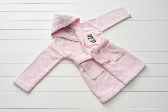 Vesta Home Kids Bathrobe Kitty Pink with Hood