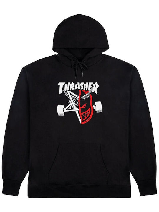 Thrasher Black cu Glugă