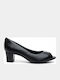 Peep Toe Γόβες Μαύρες