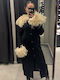 Long Women's Knitted Cardigan Black