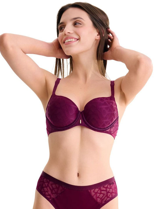 Purple Magenta Sutien cu căptușeală ușoară & cu Baloane