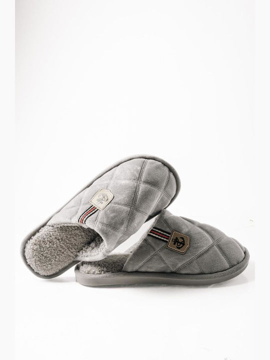 The Shoemart Χειμερινές Ανδρικές Παντόφλες Γκρι