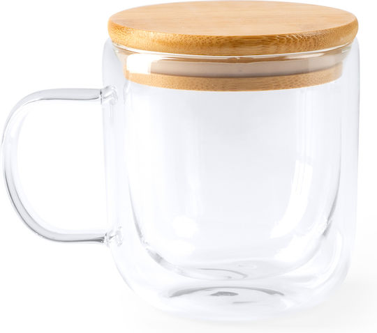 Indal Becher Glas mit Deckel Transparent 280ml