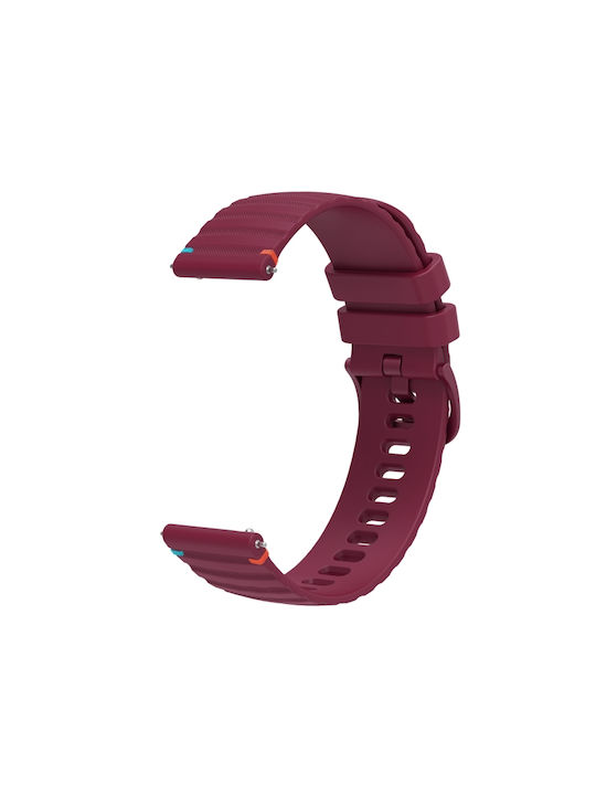 Tragbares Silikonband Wavy Dotted Stitched Garmin Venu 2 Plus Weinrot