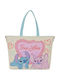 Loungefly Stitch & Angel True Love Παιδική Τσάντα Ώμου Ροζ