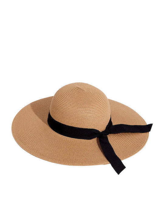 Achilleas Accessories Γυναικείο Ψάθινο Καπέλο Καφέ