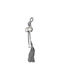 Marhome Hängend Glücksbringer Granatapfel Gray aus Metall 25cm 1Stück