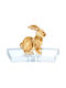 Swarovski Tischplatte Glücksbringer Gold 8.8x13.6cm 1Stück