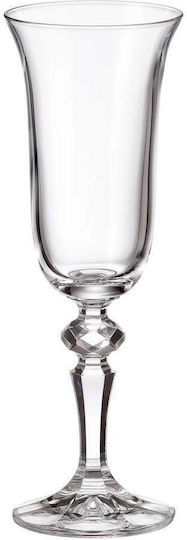 Crystal Bohemia Set of Glasses Champagne / Cocktail/Drinking / Liqueur/Ouzo made of Crystal Stemmed 150ml 6pcs