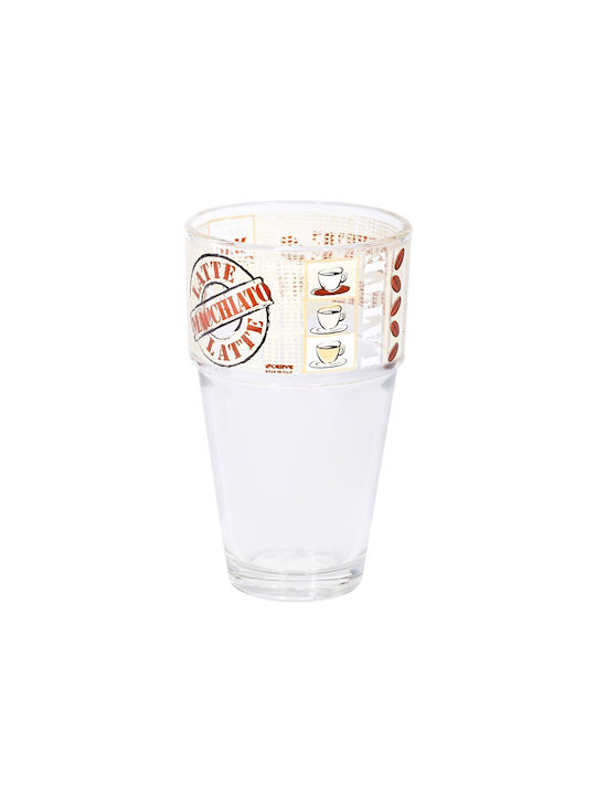 Cerve Set of Glasses Water made of Glass in Brown Color 350ml 6pcs
