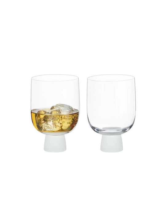 Design Is This Set of Glasses Whiskey / White Wine / Cocktail/Drinking / Water made of Glass in White Color 2pcs