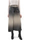 Leather Midi Skirt Envelope Multicolored