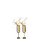 Berlinger Haus Set of Glasses Champagne / Cocktail/Drinking / White Wine made of Stainless Steel in Brown Color Stemmed 260ml 2pcs