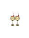 Berlinger Haus Set of Glasses Champagne / White Wine / Cocktail/Drinking made of Stainless Steel in Brown Color Stemmed 550ml 2pcs