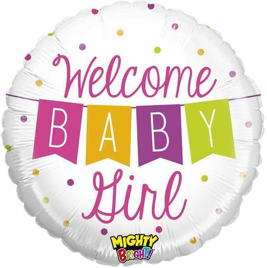 21" Balloon Birth Welcome Baby Girl Banner