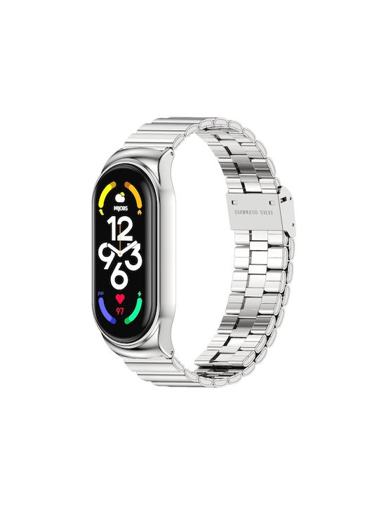 Mijobs Λουράκι Ανοξείδωτο Ατσάλι Ασημί (Huawei Band 4)