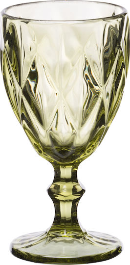 Cryspo Trio Kare Set Water Glasses Green Glass Goblet 320ml 52.703.53 6pcs
