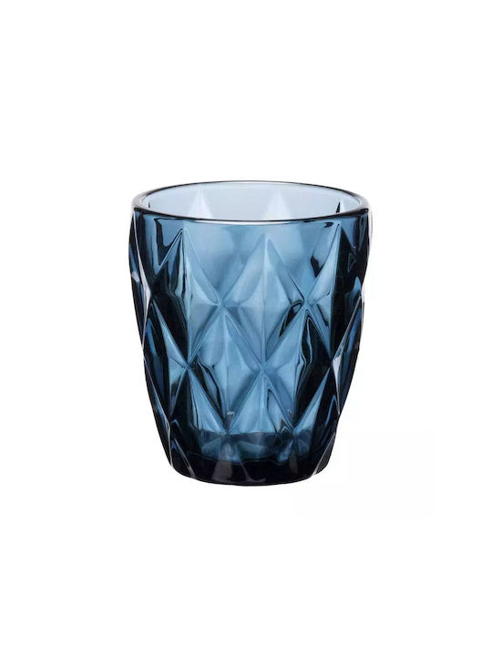 Cryspo Trio Kare Set of Glasses Whiskey / Water / White Wine made of Glass in Blue Color 260ml 6pcs