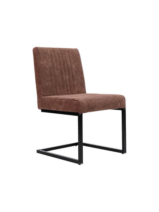 Evita Dining Room Metallic Chair Taupe 50x47x85cm 2pcs