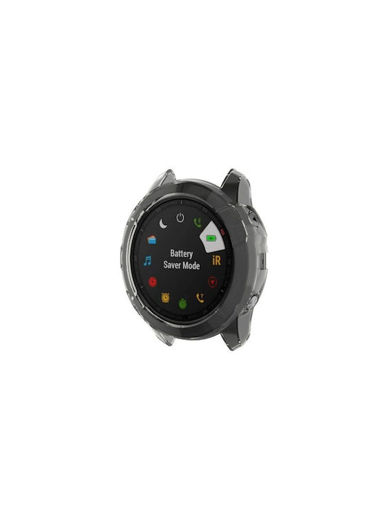 Πλαστική Θήκη με Τζαμάκι σε Μαύρο χρώμα για Garmin Fenix 6X/6X Pro Πλαστική Θήκη με Τζαμάκι σε Μαύρο χρώμα για Garmin Fenix 6X/6X Pro